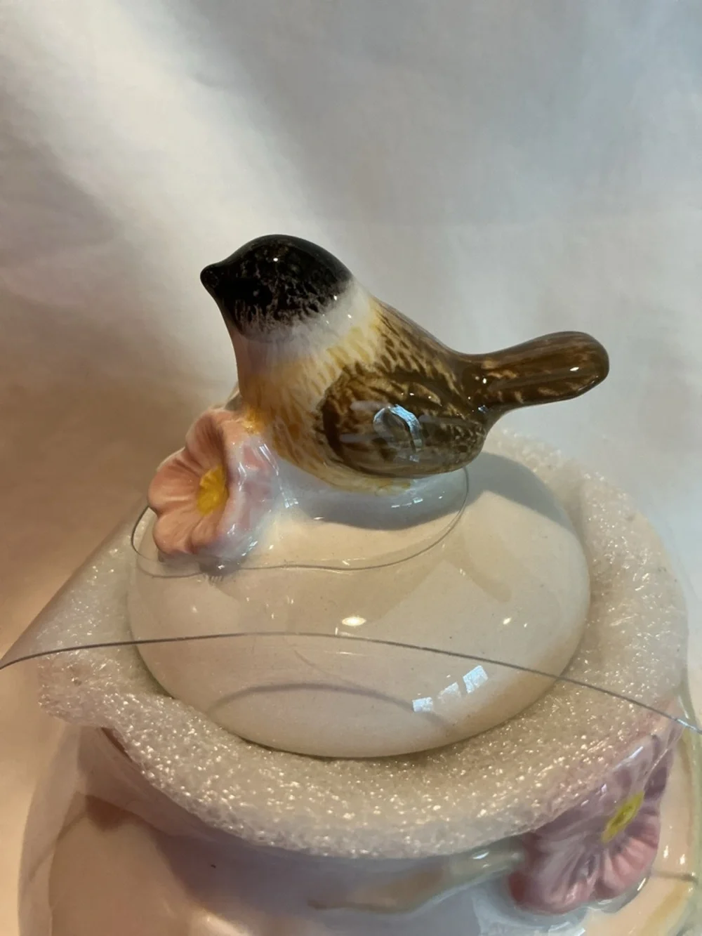 Bird and Flower Cream and Sugar Set